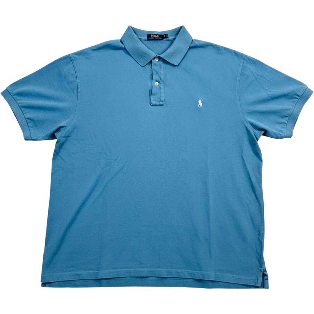 Polo Ralph Lauren Polo Shirt Mens 3XB Big Teal Blue Short Sleeve Classic Preppy